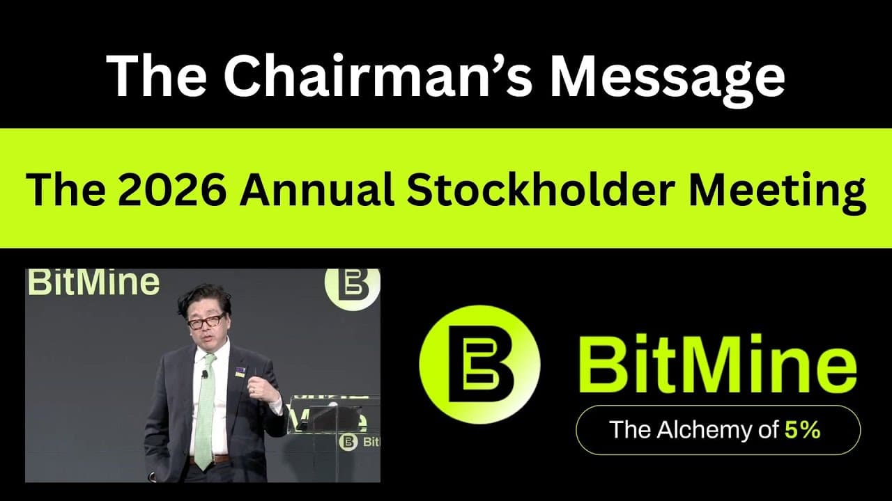 Bitmine Chairmanās Message | The 2026 Annual Stockholder Meeting Presentation